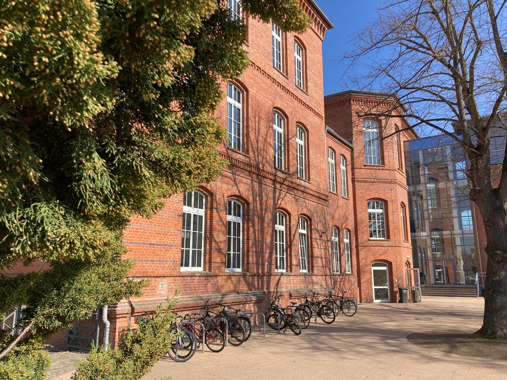 Blick auf das Roland-Gymnasium in Burg.