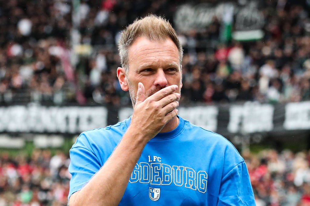 Markus Fiedler, Cheftrainer vom 1. FC Magdeburg, verlor mit seinem Team gegen Hannover 96.