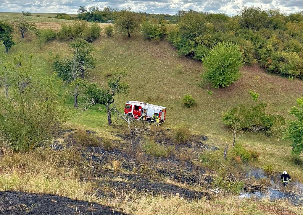 Am Saaleradweg zwischen Könnern und Trebnitz ist ein Feuer ausgebrochen.