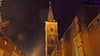 Die Stephanikirche in Aschersleben wird nachts wieder beleuchtet. Möglich machen das Spenden.
