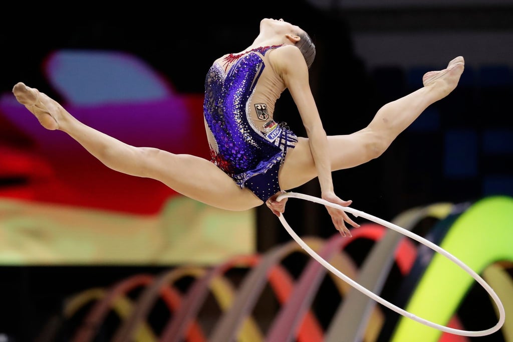 Überrascht mit Bronze mit dem Reifen: Anastasia Simakova.