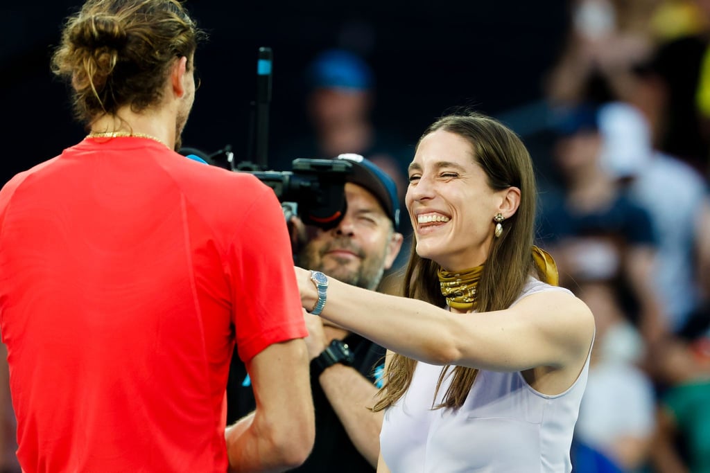 Andrea Petkovic übernimmt ganz unterschiedliche Rollen - mal ist sie Expertin, mal Interviewerin.