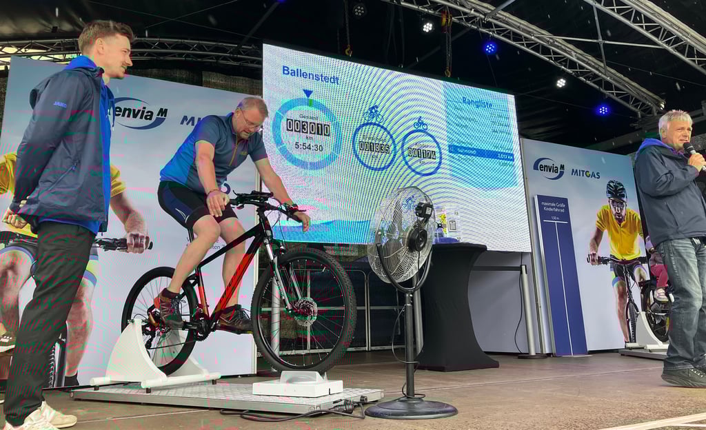 Ballenstedts Bürgermeister Michael Knoppik geht beim Städtewettbewerb als erster an den Start.