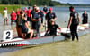 Startpunkt für das Arendsee Drachenbootrennen war diesmal nicht das Strandbad.