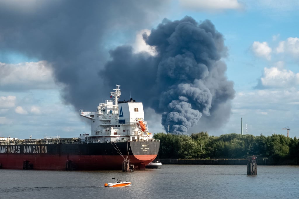 Durch den Brand einer Lagerhalle im Hamburger Hafen sind drei Menschen verletzt worden.