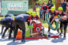 Das Männerteam der Gastgeber-Feuerwehr Kirchscheidungen leistete sich diesmal kleinere Fehler und wurde letztlich Vize-Kreismeister hinter Balgstädt.