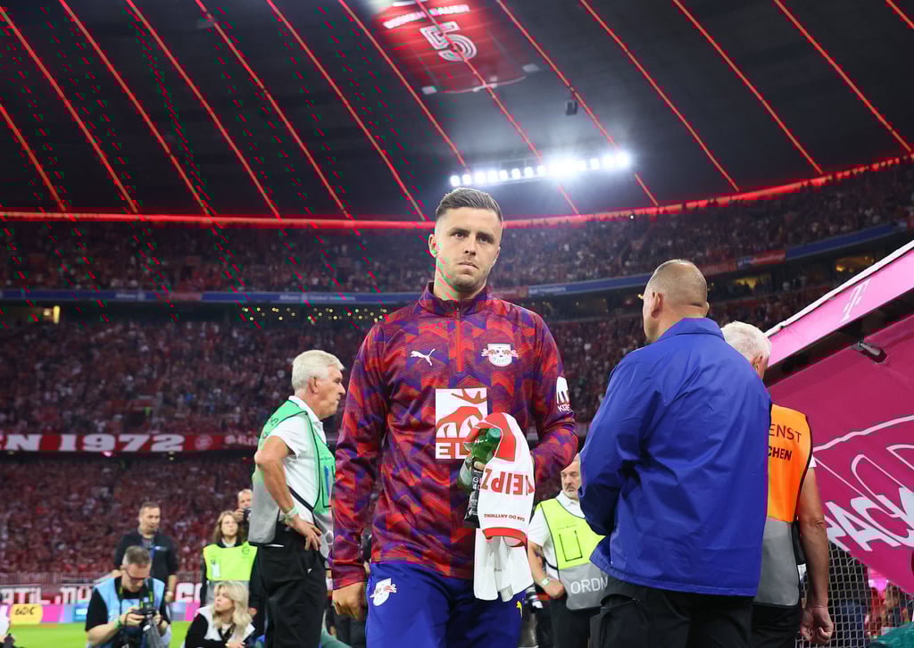 Christoph Baumgartner beim Spiel von RB Leipzig in München