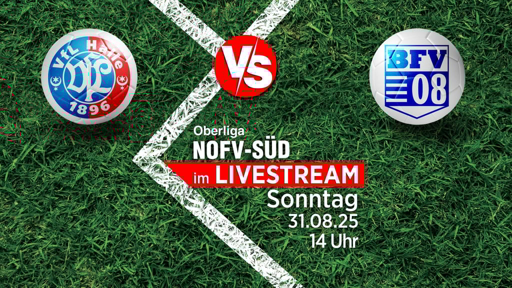 Am 31. August spielen VfL Halle 96 und Bischofswerdaer FV in der NOFV-Oberliga gegeneinander. Volksstimme und Mitteldeutsche Zeitung zeigen die Partie im Livestream.
