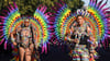 Beim Notting Hill Carnival gibt es bunte Kostüme, viel nackte Haut und karibische Rhythmen.