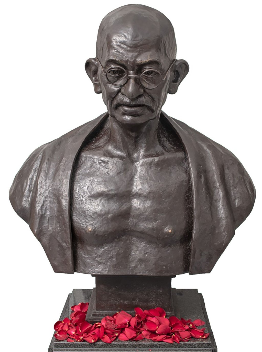 Die Brille einer Gandhi-Büste aus Bronze wurde in Berlin gestohlen