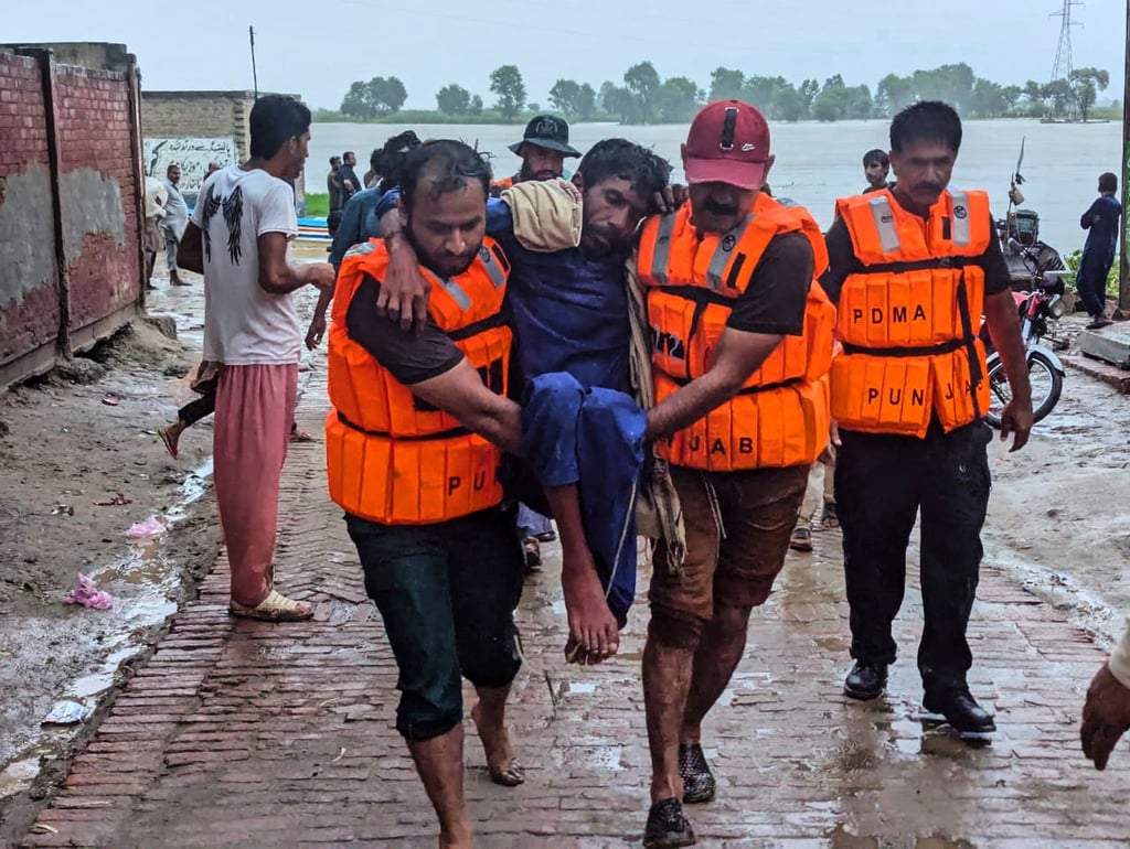 In der bevölkerungsreichsten Provinz Punjab mussten Zehntausende Menschen ihre Dörfer verlassen. (Foto Handout)