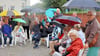 Der Verein „Pro Krankenhaus Havelberg“ und Unterstützer trafen sich auf dem Domplatz. Sie setzen sich seit  fünf Jahren für eine bessere medizinische Versorgung in Havelberg ein.
