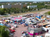 Der Jahrmarkt auf dem Festplatz am Gimritzer Damm nimmt Gestalt an. 60 Schausteller aus ganz Deutschland und Frankreich haben ihre Fahrgeschäfte aufgebaut. 
