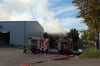 Eine Lagerhalle für Sperr- und Gewerbemüll ist am Dienstagmorgen im Süden von Weißenfels vollständig ausgebrannt.