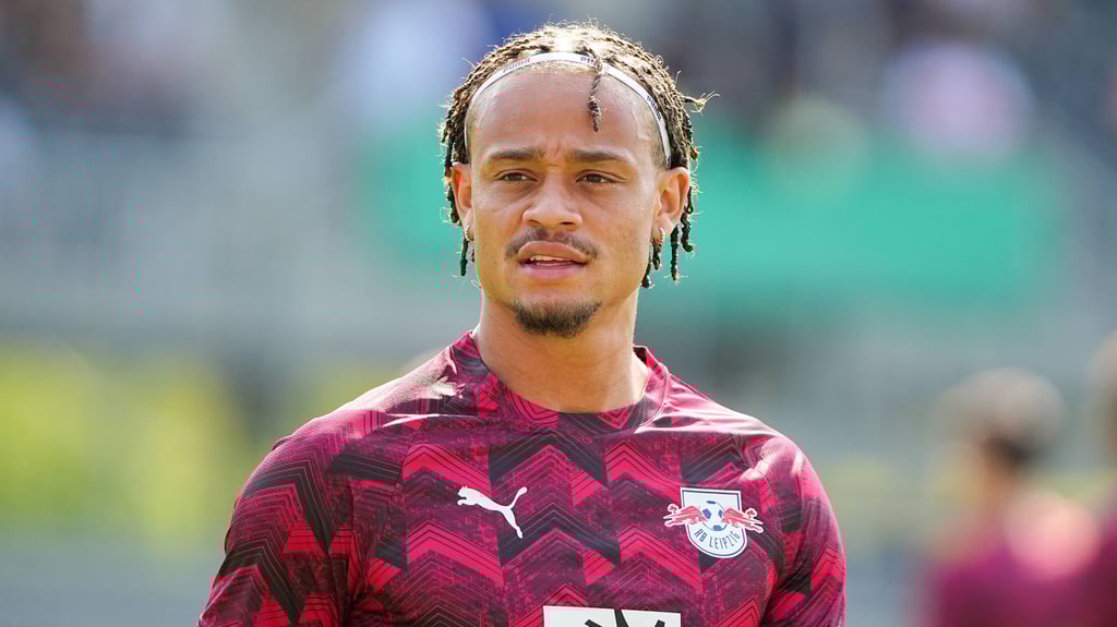 Xavi Simons im DFB-Pokal gegen Sandhausen.