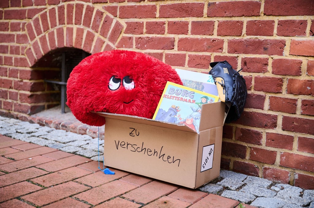 Kuscheltiere und Bücher landen gelegentlich in Verschenk-Boxen auf dem Gehweg. (Symbolbild)