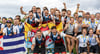 Ein Fest in Kassel: Die Crew des Ottoachters bejubelt ihren ersten Bundesliga-Sieg.