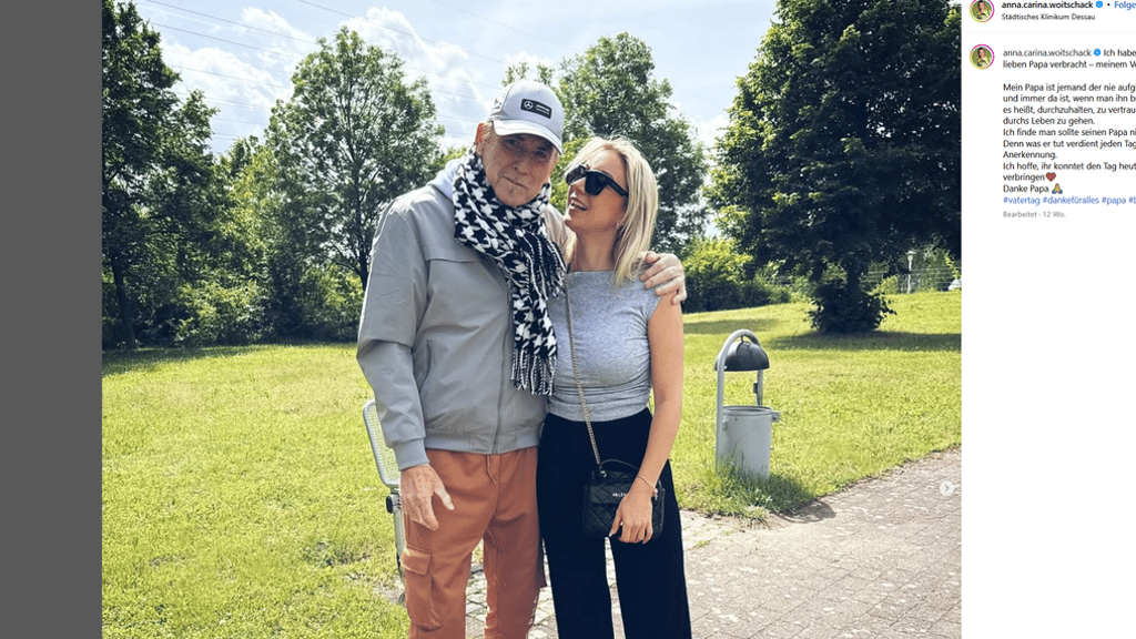 Auf Instagram teilt die Schlagersängerin Anna-Carina Woitschack emotionale Einblicke in den Kampf ihres Vaters mit dem Krebs.