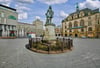 So könnte eine Umfriedung für das Händel-Denkmal aussehen.