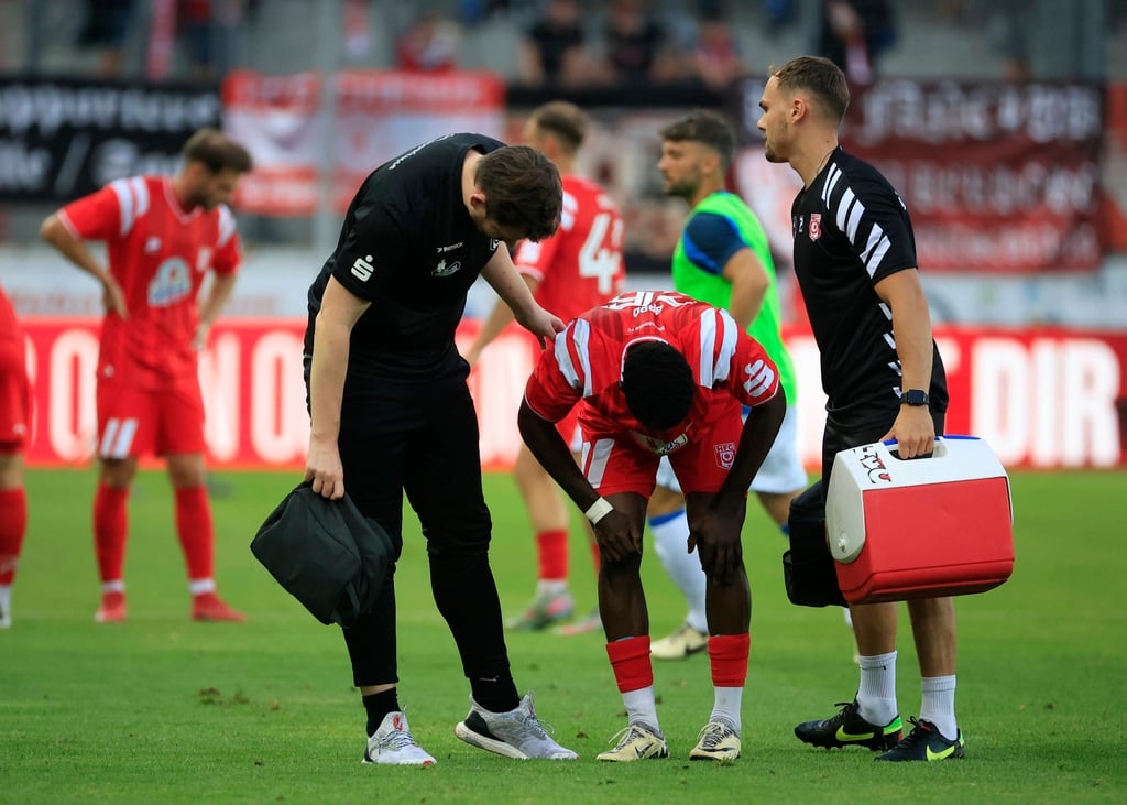 Bocar Baro musste gegen Luckenwalde angeschlagen vom Feld.