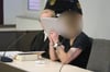 Die Angeklagte beim Prozess in Dessau
