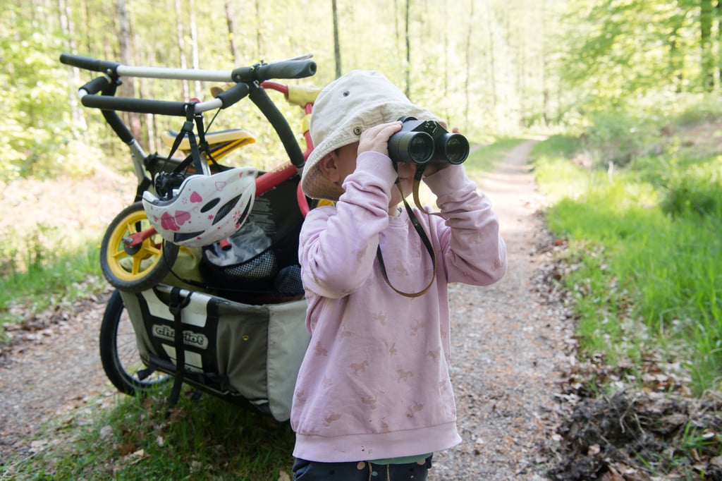 Immer schön Ausschau halten: In der Natur der Dübener Heide warten Abenteuer für Groß und Klein.