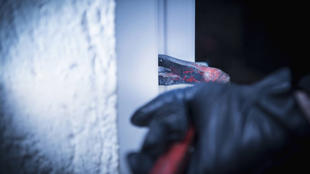 Aufgehebelte Türen sind typische Spuren eines Einbruchsversuchs.