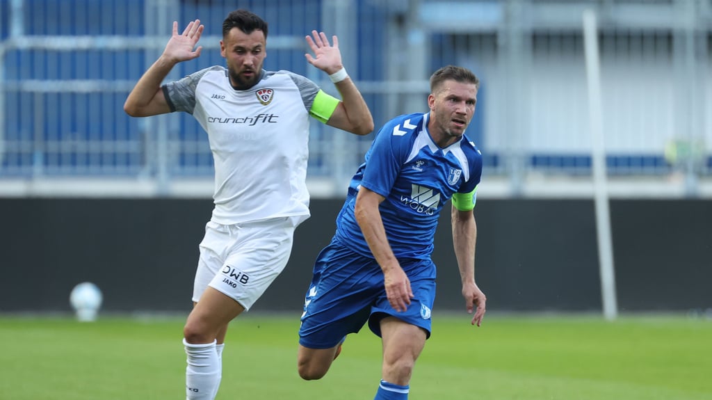 Bei den Profis aussortiert, in der U23 plötzlich Kapitän: Robert Leipertz (rechts) spielt beim FCM nur noch in der Regionalliga.