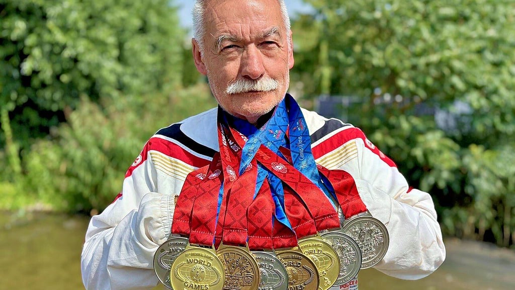 Werner Zabel aus Wimmelburg hat bei den „World Police and Fire Games“ in Birmingham, Alabama (USA), elf Medaillen gewonnen.