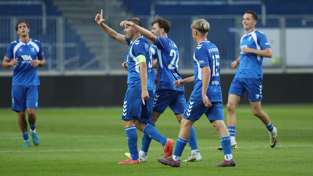 Robert Leipertz bejubelte auf diese Weise seinen Regionalliga-Treffer am Mittwoch.