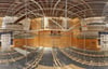 Die Orgel in der Händel-Halle ist derzeit von einem mehrere Meter hohen Gerüst versperrt. 
