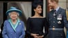 Ein Bild aus vergangenen Zeiten: Elizabeth II., Meghan und Prinz Harry