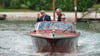 George Clooney am Mittwoch bei der Ankunft im Wassertaxi.