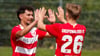Osman Atilgan (l.) führt mit fünf Treffen die Torschützenliste der Regionalliga Nordost an. 