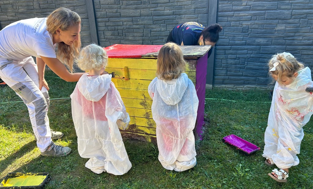 Die Gerätschaften der Kita wurden frei nach den Vorlieben der Kinder gestaltet.