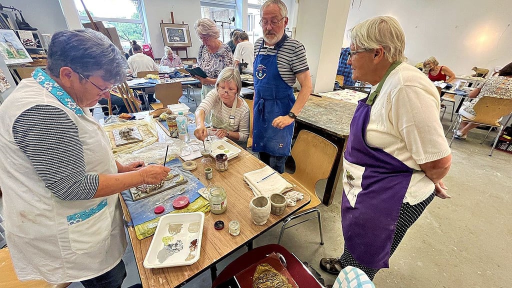 Kreativer Über- und Schulterblick aus dem Atelier der Werkstattwoche