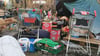 Die Obdachlose Ines H. hatte ein Lager  im Mühlenweg in Halberstadt errichtet. Dieses Durcheinander hat das Ordnungsamt längst beseitigt.