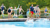 Die Lok-Schwimmer absolvierten auf dem Freibad-Areal in Aschersleben ein Trainingslager – natürlich ging es auch ins Wasser!
