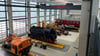 Blick in die neue Dampflok-Werkstatt der Harzer Schmalspurbahnen in Wernigerode.