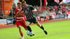 Der Hallesche FC um Pascal Schmedemann (l.) hatte die Greifswalder Offensive im Griff. 