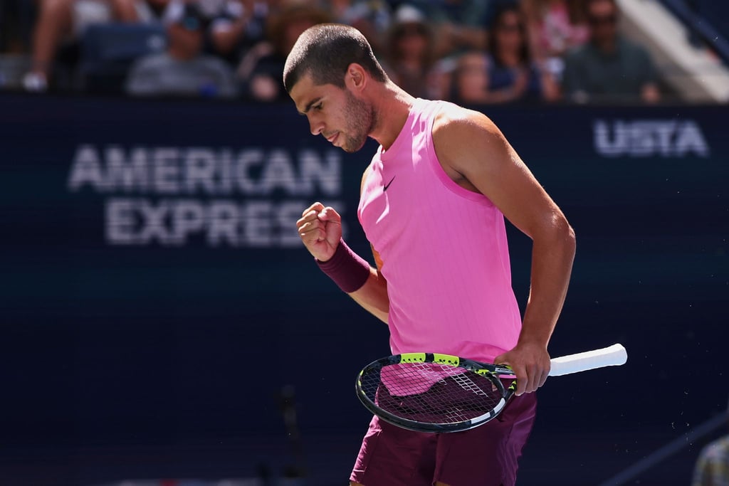 Carlos Alcaraz steht im Viertelfinale der US Open.