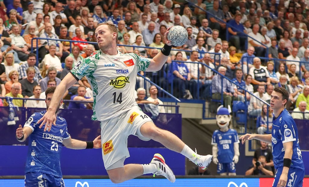 Omar Ingi Magnusson zeigte beim Sieg des SCM in Lemgo eine überragende Wurffquote. Für seine 15 Tore brauchte er nur 18 Versuche.