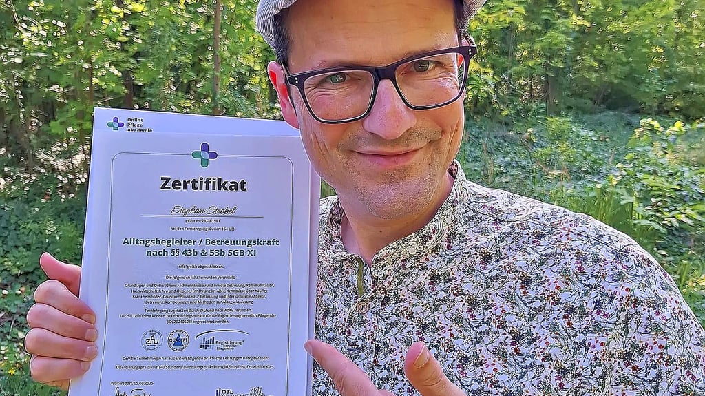 Stephan Strobel ist nun zertifizierter Alltagsbegleiter.