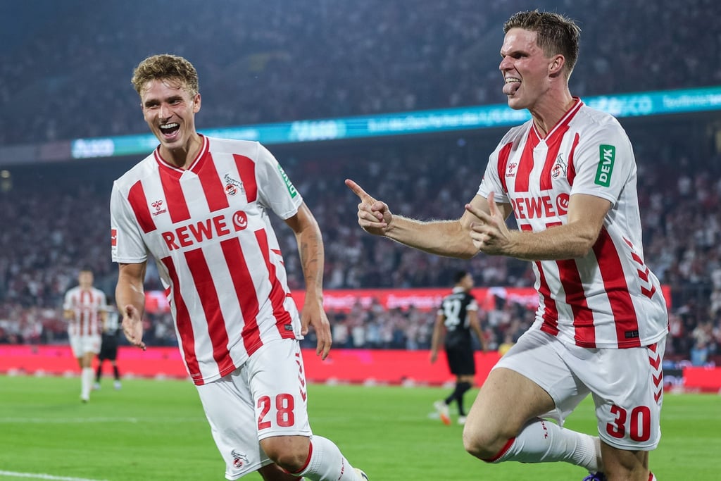 Kölns Marius Bülter bejubelt sein Tor zum 2:0.