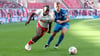 Gegenspieler Adrian Beck hatte seine liebe Not: Yan Diomande spielte Heidenheim schwindlig.