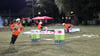 Beim Nachtpokallauf in Güterglück wartete ein Löschangriff der besonderen Art auf die Teilnehmer. 