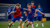 Robert Ramsak am Ball beim Training von RB Leipzig.