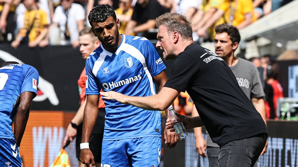Markus Fiedler mit dem auf Anhieb überzeugenden Neuzugang Rayan Ghrieb.