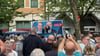 Beatrix von Storch sprach am Montag auf dem Marktplatz in Bitterfeld.