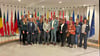 Die Delegation aus Halle beim Besuch des EU-Parlaments in Brüssel. Mit dabei waren neben Stadträten auch zahlreiche Vertreter von Vereinen und Institutionen der Stadtgesellschaft.
